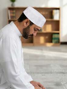 5顶日式厨师帽，寿司店厨房帽，可水洗烹饪帽，适用于餐饮服务 - 白色 - 查看 5