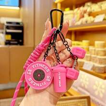 一系列创意、可爱、甜美、时尚的运动主题包包挂饰/钥匙扣，健身配件，夏季时尚必备单品——杠铃、哑铃、水壶造型钥匙扣，背包挂饰，珠宝钥匙扣，适合热爱运动的男孩、女孩、男士和女士，精美礼品。 - 彩色 - 查看 18