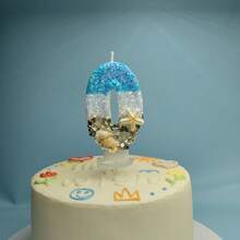 New Creative Blue Ocean Beach Themed Number Candles 0-9 For Birthday Cake