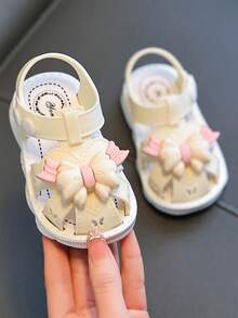 Toddler Sandals, Non-Slip Soft Bottom Bowknot Closed Toe Sandals For Baby Boys And Girls 0-3 Years Old - Beige - View 9