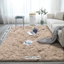1pc Rectangle Soft & Plush Floor Mat, Shaggy Carpet For Bedroom/Living Room, Thick Fluffy Large/Small Non-Slip Rug For Home Decor - Camel - View 27