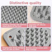 2026 Foot Massage ToolsPortable Feet Acuprure Mat Silicone Reflexology Pad Moderate Hardn Prure Point Mat For Foot Pain Relief Anti-Fatigue Mat Connectable For Running Fitn Activities 18'*14'inch Gray - Grey - View 8