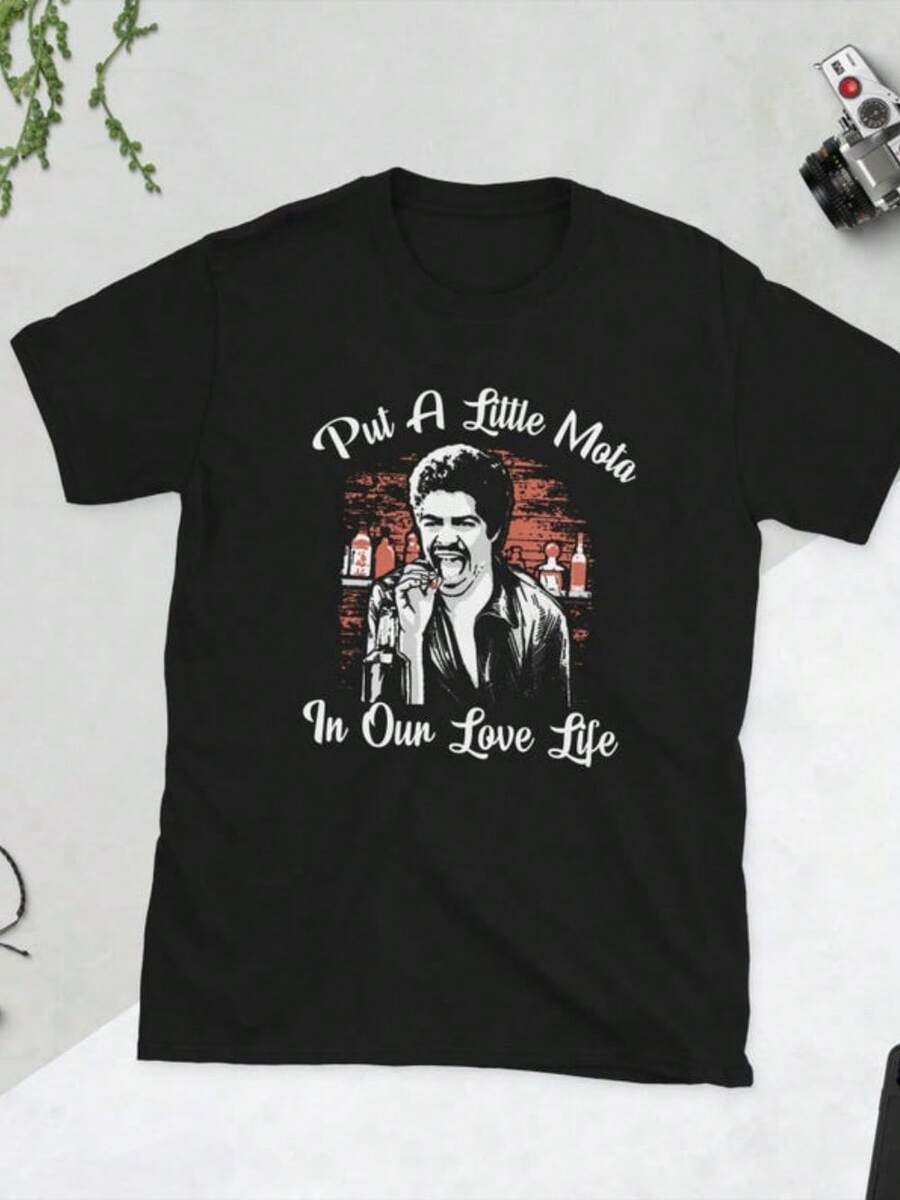 Put A Little Mota In Our Love Life Funny La Bamba Inspired Short-Sleeve Unisex T-Shirt - Black - View 1