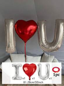 Red & Gold Decor Set - Large Gold LOVE Letter - Large Heart/Set, Polyester Foil Balloon Love Banner, Red Ribbon, Suitable For Valentine's Day, Anniversary, Wedding, Birthday Party, Home Decor, Hotel Decor, Photography Props - Multicolor - View 19