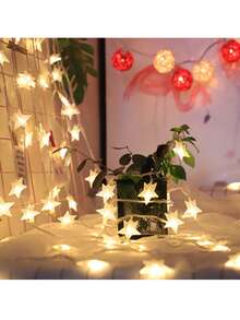 1pc 1.5m/3 Meters/6m/10m LED Star String Lights USB Powered/Battery Operated Christmas Star Lights Camping Decoration Garden Party Wedding Home Outdoor Yard Decor - Multicolor - View 7