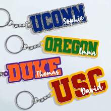 Personalized University Gift, Customized University Logo Keychain, Customized High School Backpack Keychain, Teacher Gift, Graduation Gift - Multicolor - View 11