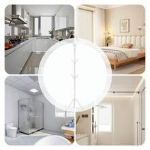 1pc High-Quality 6-Hook Coat Rack, Nordic Style Floor Standing Coat Rack, Quick Assembly, Minimalist Design, Thick Steel Pipe, Durable, Portable & Practical, Suitable For Bedroom, Living Room Storage, Hallway Tool Organization And Clothing Management. Can Store Hats, Scarves, Clothes And Other Items, Making The Room Cleaner And Tidier. - Multicolor - View 6