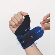 Double Reinforced Wrist Brace With Thumb Support - Black - View 7