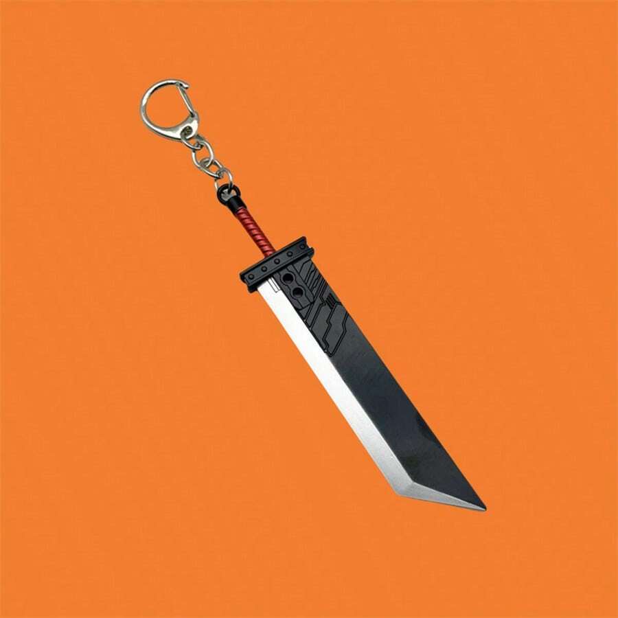 Cloud Buster Sword Weapon Keychain - Multicolor - View 1