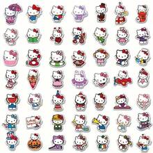 Sanrio 50张2-3英寸官方授权Hello Kitty防水乙烯基贴纸，儿童友好型涂鸦贴纸，适用于笔记本电脑、水瓶、保险杠、电脑、手机、笔记本（多种款式） - 彩色 - 查看 10