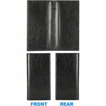 Premium Leather Checkbook Cover For Men And Women Checkbook Holder Wallet RFID Blocking - 黑+ - 查看 5