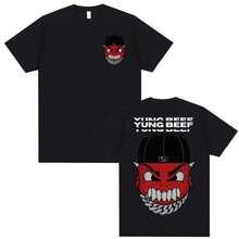 Camiseta con patrón del álbum de Yung Beef, verano 2026, camiseta casual cómoda de hip hop gótico Harajuku para hombres, ropa de calle Y2K - Negro - Ver 1