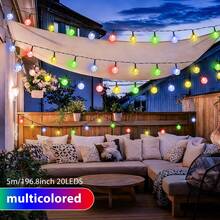 20/50/100颗LED灯珠太阳能水晶球串灯，升级版锂电池，8种照明模式，持久耐用，IP44防水，是斋月、情人节、花园、婚礼和派对装饰的理想之选。 - 黑與白 - 查看 17