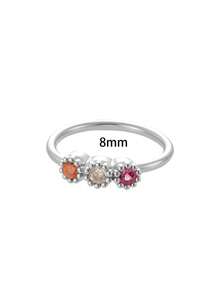 Toppiercing 1pc Minimalist Versatile Micro-Inlaid Zirconia Heart & Flower Nose Ring, Popular Nose Piercing Accessory - Multicolor - View 29