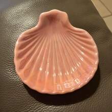 Conch Shape Jewelry Dish Ceramic Holder Ring Trinket Tray Ocean-Themed Decorative Trinket Dish Suitable For Mother Friend Sister Gifts For Women Home Decor Trinket Dish Sea Blue - 粉色 - 查看 5