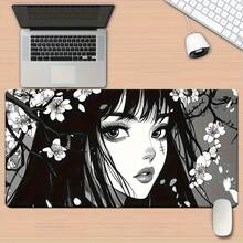 1 Peça de Mouse Pad com Design de Garota de Anime HD | Mouse Pad XXL Versátil Adequado para Jogos, Uso de Teclado e Trabalho de Escritório, Perfeito como Presente para Família e Amigos. Fácil de Limpar e Lavar, Perfeito para Casa, Escritório, Local de Trabalho, Sala de Jogos e Dormitório; Ideal para Suprimentos de Volta às Aulas, Presentes de Feriados para Namorados e Namoradas, Acessórios de Escritório, Suprimentos de Escritório, Tapetes de Mesa e Mouse Pads. - C - Visão 5