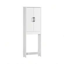 Ardent Over-The-Toilet Bathroom Storage Cabinet, White - White - View 2