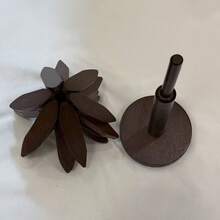 Walnut Tree Placemat, Wooden Tree-Shaped Placemat, Foldable Heat-Resistant Hot Dish Mat, Non-Slip Heat-Resistant Foldable Wooden Table Mat, Christmas Tree Mat, Solid Wood Heat-Resistant Mat