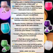 Vaso/Copa con Luz, FAB-17, Copa 2 en 1, Vaso para fiestas, Para Vino/Coctel/Jugo/Champán, De acero inoxidable, prismático armable con luz, Copa, Copa con luces de colores, Copa con luz para reuniones, Vaso de acero inoxidable, Vaso para vino, capacidad 14 Oz/410 ml. - Verde - Ver 7