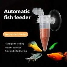 2pcs Automatic Fish Feeder, Battery-Free, Shrimp Feeding Device, Durable Cone-Shaped Feeding Cup, Suitable For Fish Tank, Aquarium - A - View 7