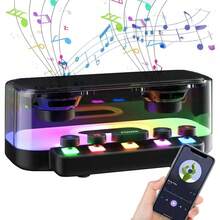 Bocina Inalambrica Portatil Altavoz Bluetooth Con luces Led - Negro - Ver 1