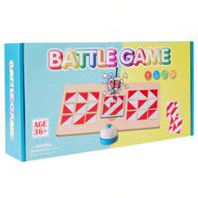 木制配对积木拼图积木玩具，益智木制拼图玩具，适合儿童 - 彩色 - 查看 10