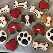7pcs Dog Bone Shaped Cookie Cutter Set, Includes Dog Bone, Paw Print, Puppy, Poodle And Dog House Shaped Stainless Steel Cookie Cutters, Cute Fondant Cake Molds - Silver - View 4