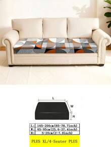 1pc Sofa Seat Cushion Cover, Stretchy Fabric - Multicolor - View 19