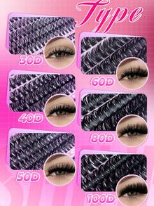 New Platform Product Recommendation: 800pcs Individual False Eyelashes, Providing 30D, 40D, 50D, 60D, 80D And 100D Curl Options, Lengths From 8-16mm. These DIY Individual Lashes Have A Natural Appearance, Fluffy And Lightweight, Soft And Comfortable, Reusable. - DD - 查看 4
