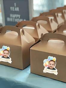 12/24/36/48pcs Birthday Stickers | Personalized Birthday Stickers | Customized Children's Birthday Stickers | Birthday Party Favors Stickers | Party Favors || Customized Sticker Sheets, Customized Stickers, 21st, 30th, 50th, 60th Birthday, Halloween, Autumn, Personalized - Multicolor - View 4