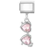 1件DIY模块化互扣手链吊坠，饰有心形、蝴蝶、樱桃元素，适合作为派对礼物送给朋友/情侣，适用于圣诞节、新年、万圣节、情人节等场合，设计精美，不锈钢材质，本地制造，实用时尚，圣诞节和万圣节必备单品，秋季色调，圣诞风格，圣诞装饰，派对穿搭指南