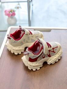 Kids' Mesh Casual Sneakers, Spring New Breathable Soft Sole Non-Slip Running Shoes For Boys And Girls - Red - View 4