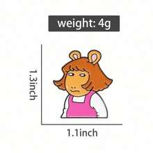1pc Cute Cartoon Red Letter Shaped Badge, Personalized And Interesting English Metal Accessories Brooch Dress Accessories Pin For Clothes Bag Charm School Office Accessories Shirts Jacket Jewelry Christmas Halloween Clothes Pin Funny Teacher Gifts - 彩色 - 查看 5