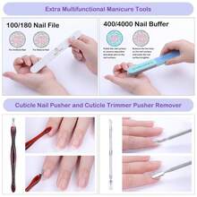 Short Fake Nail Tips Almond: 600Pcs Full Cover Nail Tips For Acrylic Nails Nail Extension Kit With Nail Glue Remover &Amp; Glue Acrylic False Nail Clippers Clear Nails Tip Art For Beginners DIY - ColorB - 查看 7