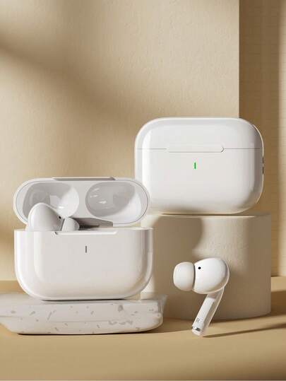 Wireless Earbuds - True Wireless Earphones Compatible With Apple And Android, Built-In Microphone, Sweat-Resistant, White, Wireless Headphones, Airbuds, True Wireless Earbuds