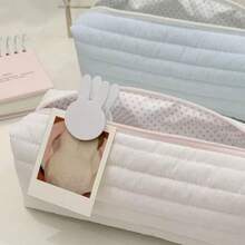 Hộp bút màu kem dễ thương, dung tích lớn, di động, đa chức năng, túi đựng văn phòng phẩm, quà tặng cho học sinh. - Nhiều màu - Xem 6