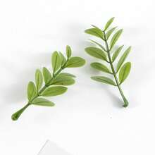 60片 2.36英吋人造綠葉，情人節禮物，DIY，糖果盒，派對裝飾，婚禮，新娘花束，餐廳，臥室，窗台裝飾，花瓶裝飾，新年裝飾，戶外，返校 - 淺綠色 - 查看 4