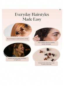 Kit sch Mini pinzas de pl stico reciclado para mujeres y ni as, accesorios para el cabello para mujeres, lindas pinzas para el cabello para mujeres, mini clips para el cabello, peque as pinzas para el cabello, 16 piezas/juego - Multicolor - Ver 2