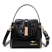 2026 NEW Women Tote Bag Luxury Designer Handbag Crocodile Pattern Leather Shoulder Bag High Quality Crossbody Bags - Black - View 9