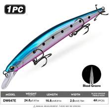 PRO BEROS PROBEROS 1PC 米诺饵，16.8厘米/24.8克，海水钓鱼路亚，颤泳饵，冲浪钓鱼配件和装备，水面路亚，大比目鱼和鲈鱼钓鱼路亚 - 彩色 - 查看 15