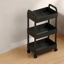 5/4/3 Tier Storage Cart - Durable Plastic Material, Easy To Move, Suitable For Kitchen, Bathroom, Bedroom - (Easy To Move And Convenient) Black & White Lingerie Storage Box, Thickened Tube, Strong Load-Bearing, Multi-Layer Storage Rack, Suitable For Kitchen, Bedroom And Outdoor Camping, Durable Plastic Design, Multi-Functional Storage Cart | Modern Storage Rack | Sturdy Storage Rack, Halloween, Christmas Gift Kitchen Supplies Kitchen Accessories Kitchen Tools