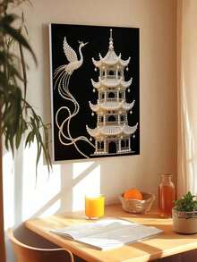 1 Set DIY Handmade Pearl Painting, Size 30x40cm/11.81x17.85in, DIY Handmade Pearl Inlaid Painting, Comes With Self-Adhesive Pearls And Diamonds, Suitable For Home Decor, New House Decoration, DIY Hobbyists, Best Friend Gifts, Diamond Painting Kit, Frameless - Multicolor - View 4