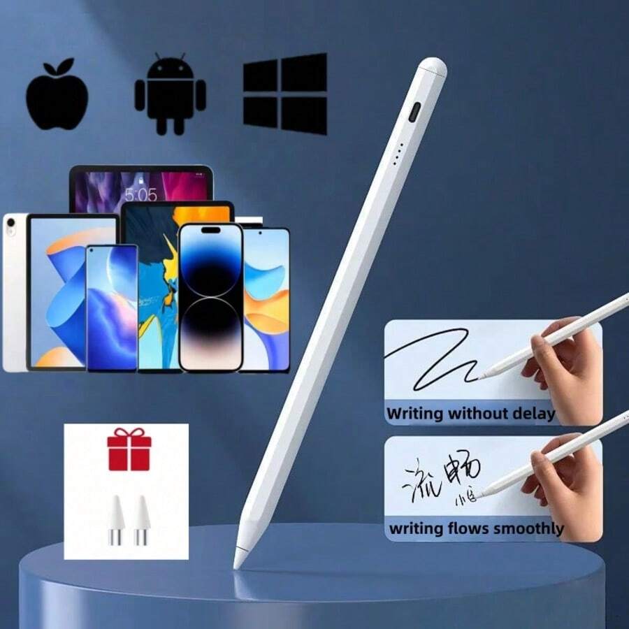新款通用触控笔，适用于平板电脑，兼容 iPad、Apple Pencil 和华为、三星、小米、红米等手机，是送给母亲、家人、朋友、孩子、生日或节日的理想礼物。