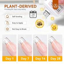 SAVILAND Clear Builder Nail Gel - 15 Ml Builder Nail Gel In A Bottle Nail Extension Gel Hard Gel Nail Strengthener Rich In Castor Oil &Amp; Vitamin E For Damaged Nails Nail Repair Reforcement Art - ColorA - 查看 5
