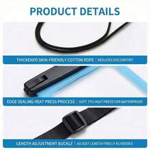 2PCS Blue & Pink Waterproof Phone Pouch, Touchscreen Camera Storage Hanging Bag, Waterproof Jacket For Water Sports, Extra Waterproof Phone Case, Summer Vacation Beach Travel Swimming Pool Sports Bag, Sports & Fitness Travel Bag, Unisex Travel Essential Durable Swimming Bag, Beach & Swimming Bag - 藍色+粉紅色 - 查看 5