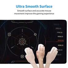 1pc Cyberpunk Holographic Dashboard Mouse Pad, Futuristic Sci-Fi Precise Control E-Sports Pad, Large Non-Slip Office & Gaming Keyboard Mat - Rectangle - View 6