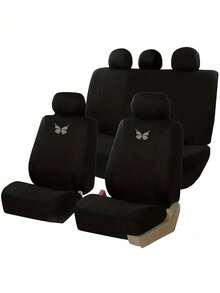 9 delar universella bilsätesöverdrag, heltäckande sätesöverdrag, framsätesöverdrag passar sedan, skåpbil, kompatibel med airbag, innehåller: 2 framsätesöverdrag, 1 ryggstödsöverdrag, 1 baksätesöverdrag, 5 nackstödsöverdrag. 4 delar: 2 framsätesöverdrag, 2 nackstödsöverdrag - Stil A - Visa 19