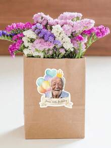 12/24/36/48pcs Birthday Stickers | Personalized Birthday Stickers | Customized Children's Birthday Stickers | Birthday Party Favors Stickers | Party Favors || Customized Sticker Sheets, Customized Stickers, 21st, 30th, 50th, 60th Birthday, Halloween, Autumn, Personalized - Multicolor - View 3