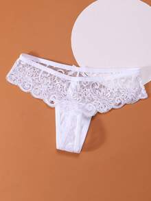 3Pcs/Set Sexy Lace Thongs Underwear Low-Rise Panties For Woman - Multicolor - View 6