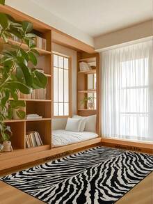 1 tấm thảm trang trí họa tiết ngựa vằn và hươu cao cổ, vải nhung mềm họa tiết ngựa vằn vàng và đen, thảm trải sàn hiện đại cho không gian nội thất, thảm họa tiết hình học trừu tượng cổ điển cho phòng khách, phòng ngủ, văn phòng, trang trí phòng đơn giản, chất liệu nhung - Nhiều màu - Xem 12